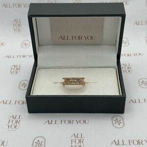 Gold-Filled Ring Size 6.5 – White Mini Zirconia Hearts